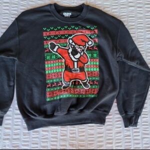 Gildan Black Santa Dab Christmas Sweater